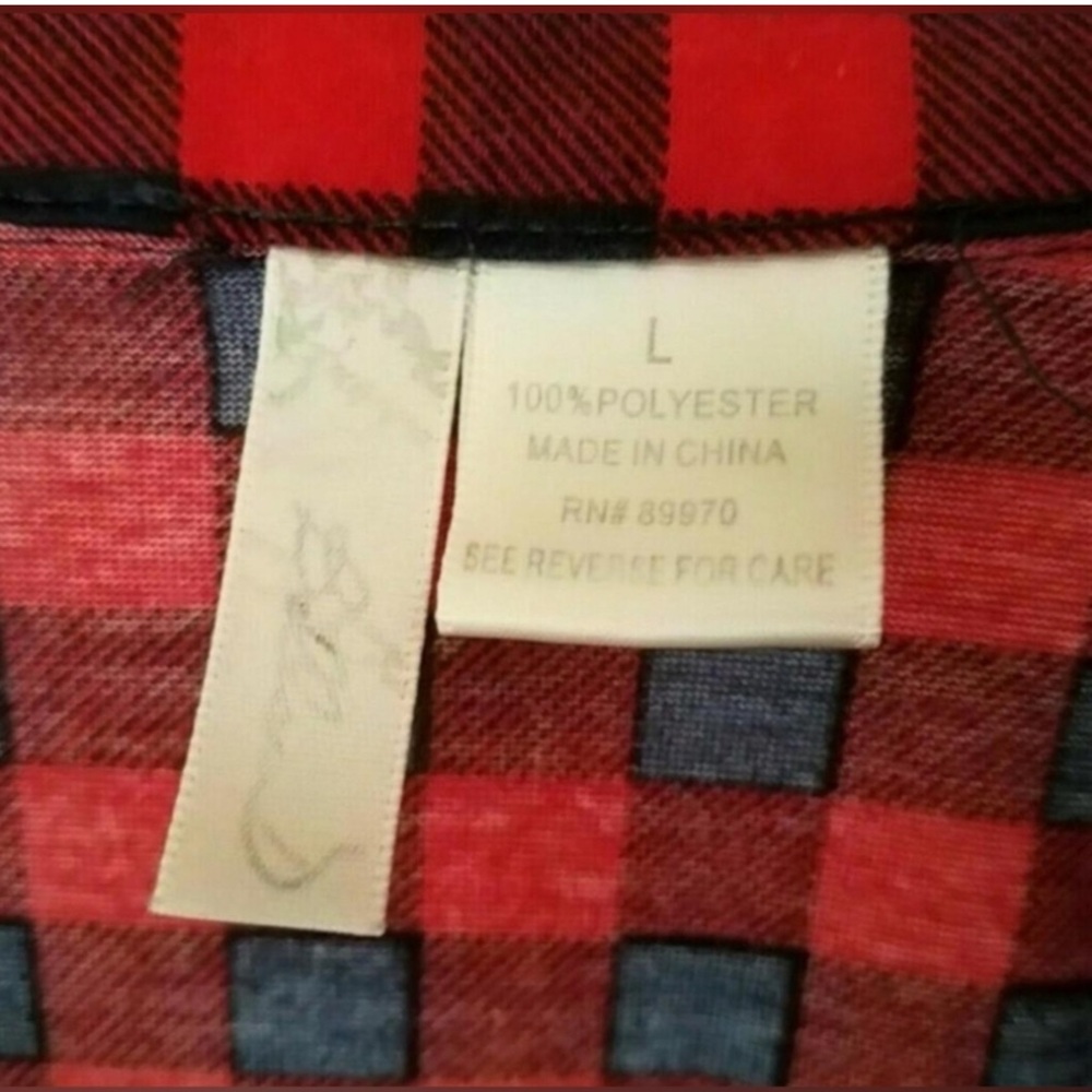 Red and Black Plaid Button-Up Shirt - Picture 2 of 9